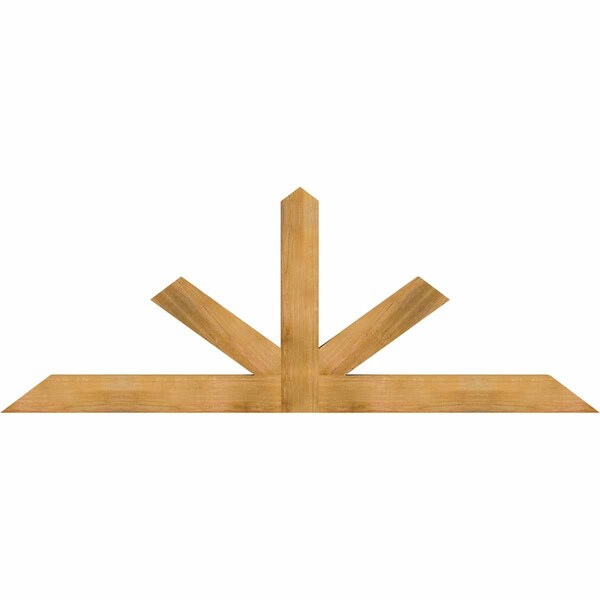 Ekena Millwork Saratoga Rough Sawn Timber Gable Bracket, Western Red Cedar, 96"W x 36"H x 4"D x 6"F, 9/12 Pitch GBW096X36X0406SAR00RWR - main